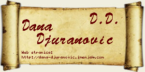 Dana Đuranović vizit kartica